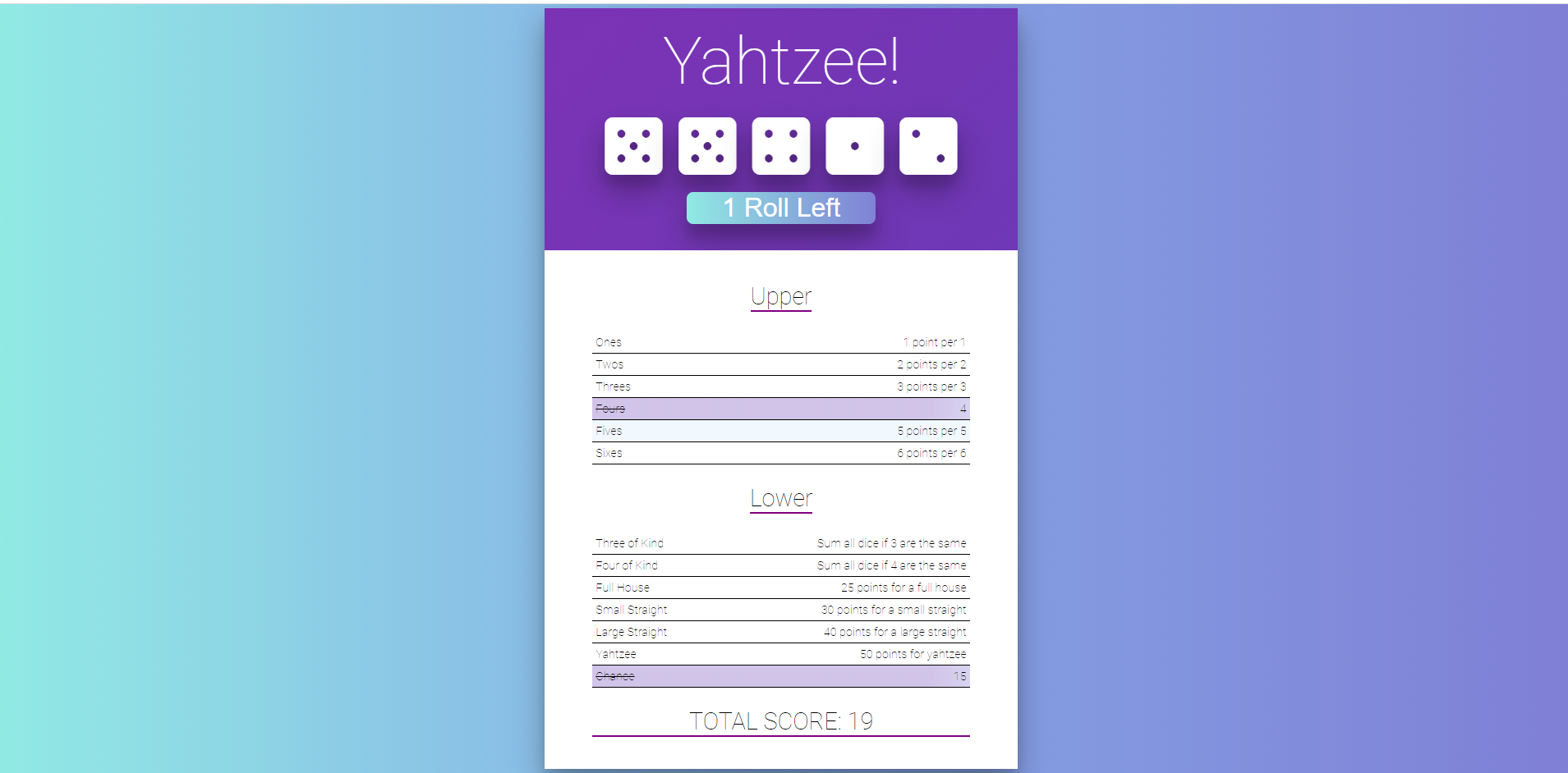Yahtzee